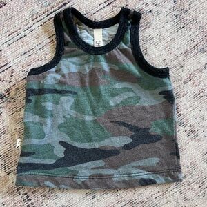 Childhood clothing ringer tank top in camo size 6 to 12 months